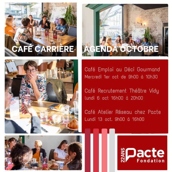 Les Café de la Fondation Pacte : agenda d'octobre